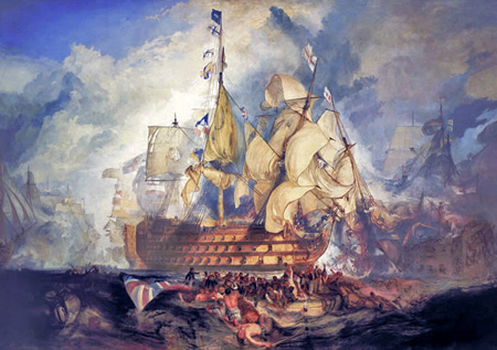 Battle of Trafalgar, by J.M.W. Turner (1824)